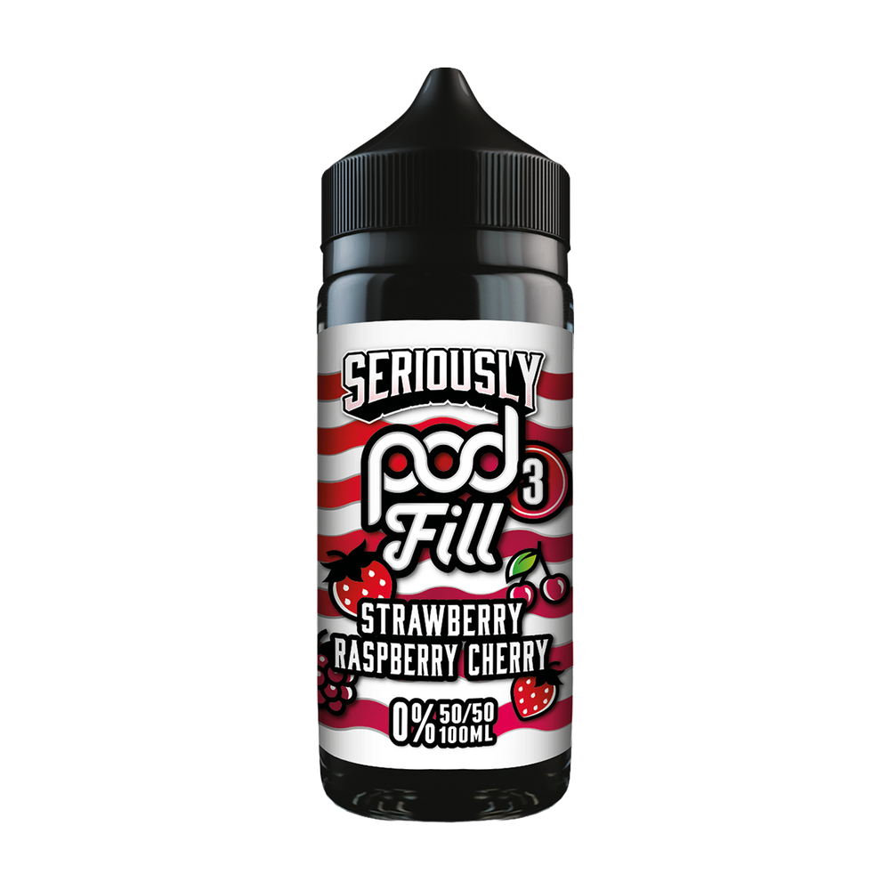Seriously pod fill 3 strawberry raspberry cherry 100ml shortfill