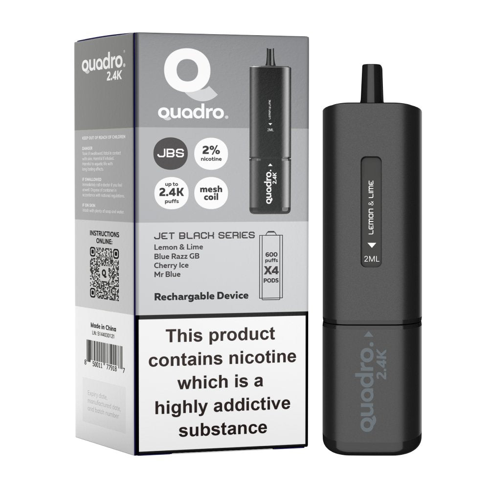 Shop Quadro 2400 Puffs 4 in 1 Disposable Vape Pod - (BOX OF 5) - Quadro 2400 Puffs 4 in 1 Disposable Vape Pod - (BOX OF 5) - Vape Blaze