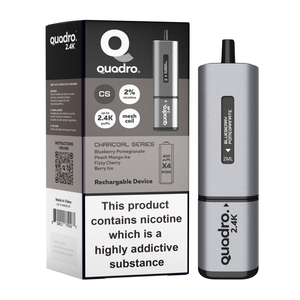 Shop Quadro 2400 Puffs 4 in 1 Disposable Vape Pod - (BOX OF 5) - Quadro 2400 Puffs 4 in 1 Disposable Vape Pod - (BOX OF 5) - Vape Blaze