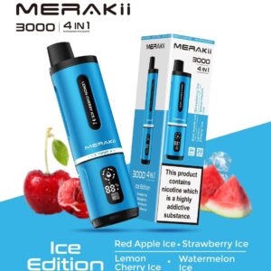 4 in 1 Merakii 3000 Puffs Disposable Vape Pod Kit