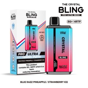 The Crystal Bling Pro Ultra 18000 Disposable Vape Box of 5